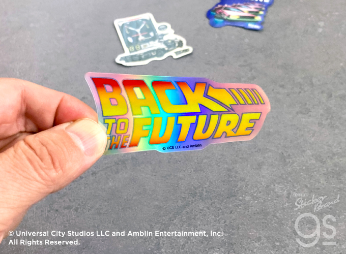 BTTF ホログラムステッカー ロゴ バック・トゥ・ザ・フューチャー BACK