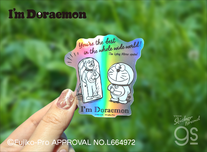 I'm Doraemon ホログラムステッカー うそつきかがみ ドラえもん スマホ