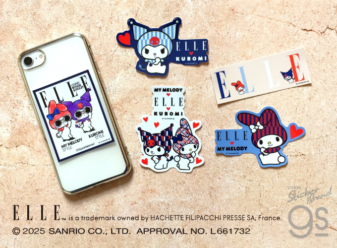 ELLE×マイメロディ&クロミ ダイカットステッカー マイメロディ