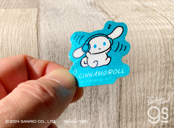 アイシナモロール グリッターミニステッカー ミュージック サンリオ