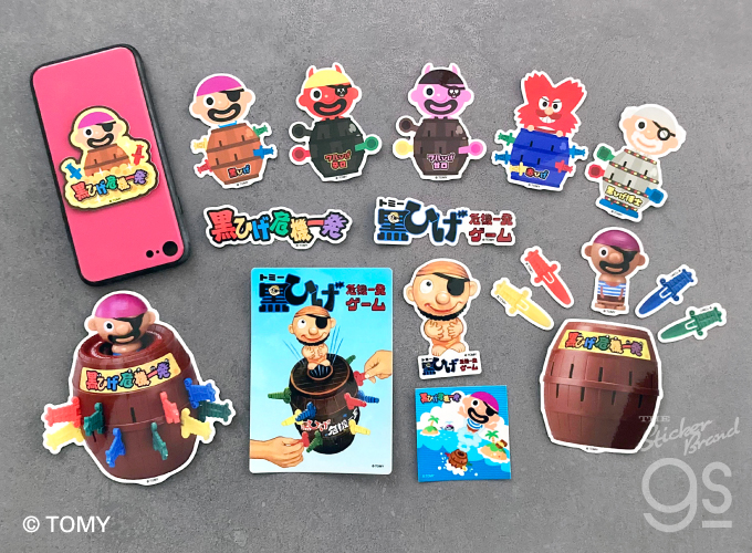 黒ひげ危機一発 ダイカットステッカー 初代版ロゴ ゲーム 海賊 スマホ