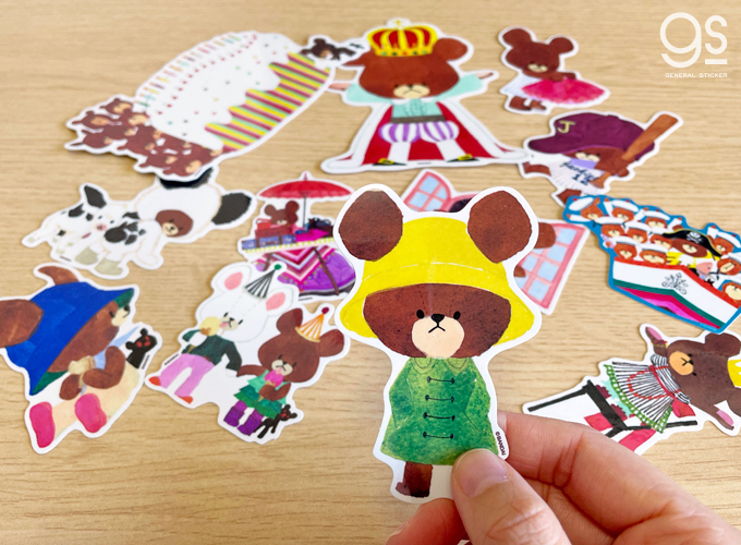 全10種セット くまのがっこう ジャッキー キャラクターステッカー