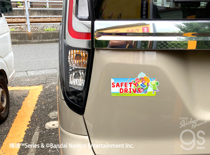 塊魂 ビッグサイズステッカー SAFETY DRIVE ゲーム 車 ワンス・アポン