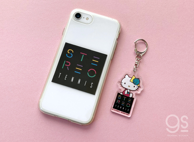 ハローキティ×ステレオテニス ステッカー&キーホルダーセット アクリル