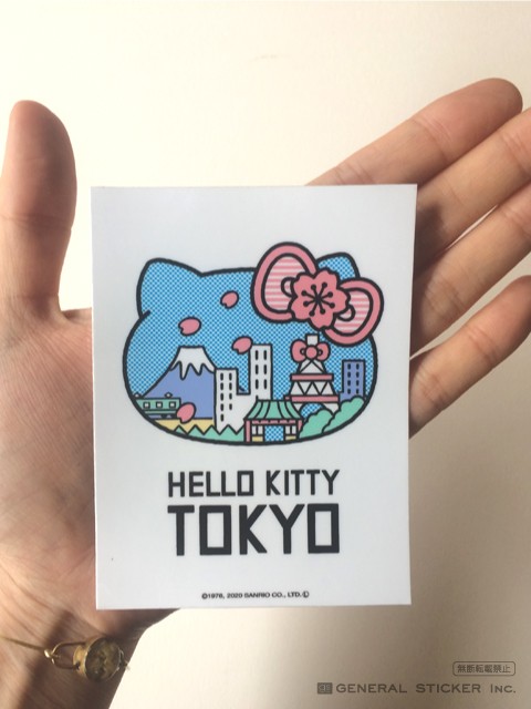 ハローキティ TOKYO 東京 白 ステッカー イラスト サンリオ
