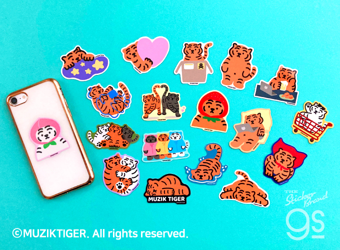 全18種セット MUZIK TIGER ダイカットミニステッカー オシャレ