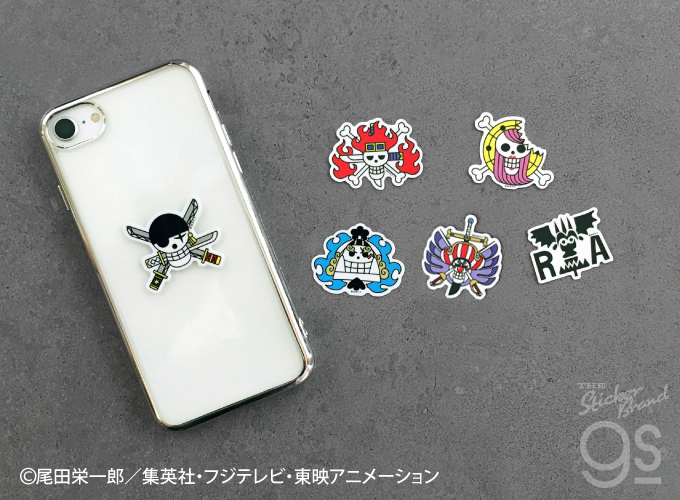 ワンピースステッカー ジンベエ海賊旗 ダイカットステッカー ONE