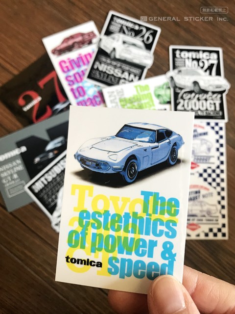 大人トミカステッカー toyota 2000gt&nissan skyline gtr トミカ