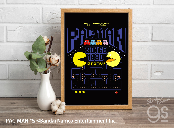 額装済/PAC-MAN 45th（アンドレ サライバ）/アートポスター PAC-MAN フォトアートポスター SINCE1980 パックマン ゲーム