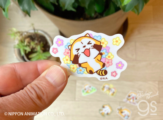 ラスカル ダイカットミニステッカー きょとん かわいい 世界名作