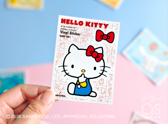 サンリオキャラクターズ ハーフカットステッカー ウサハナ sanrio