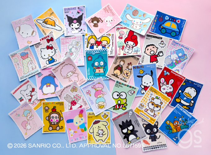 サンリオキャラクターズ ハーフカットステッカー ウサハナ sanrio