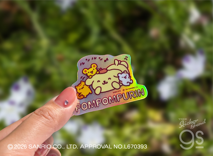 6種セット ポムポムプリン ホログラムミニステッカー サンリオ sanrio