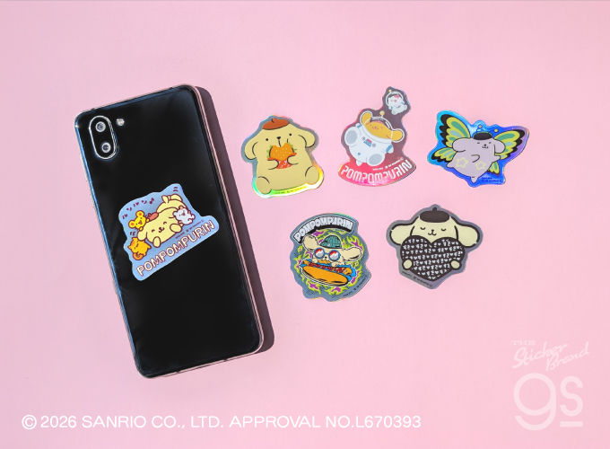 6種セット ポムポムプリン ホログラムミニステッカー サンリオ sanrio