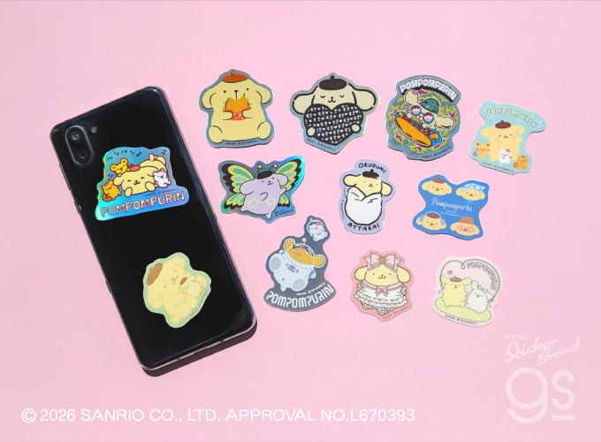 6種セット ポムポムプリン ホログラムミニステッカー サンリオ sanrio