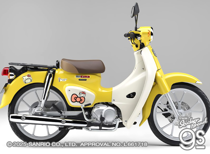 3枚セット Super Cub×サンリオキャラクターズ ビッグステッカーセット