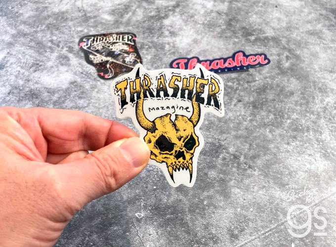 THRASHER ダイカットステッカー True' Til Death スラッシャー ロゴ
