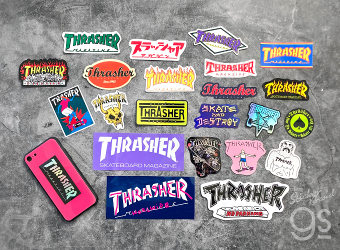 THRASHER ダイカットステッカー COOZIE GONZ スラッシャー ロゴ