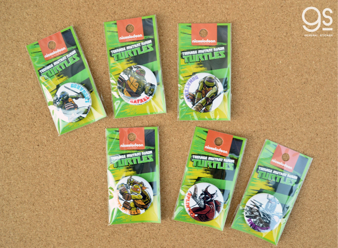 ミュータント・タートルズ 38mm缶バッジ レオナルド キャラクター缶