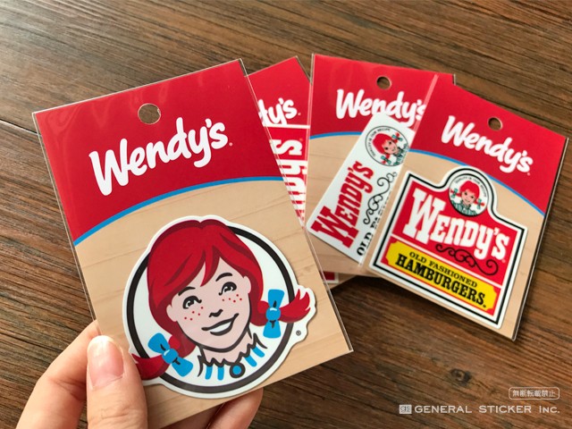 ウェンディーズ ステッカー Mサイズ ウェンディーちゃん WENDY'S ウェンディーズ ステッカー Mサイズ ウェンディーちゃん WENDY'S