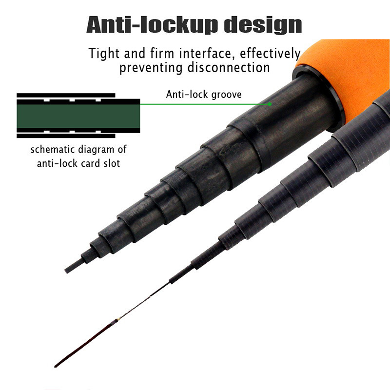 カーボンファイバー伸縮式釣り竿,超耐性,ハード,3.6m,4.5m,5.4m,6.3m