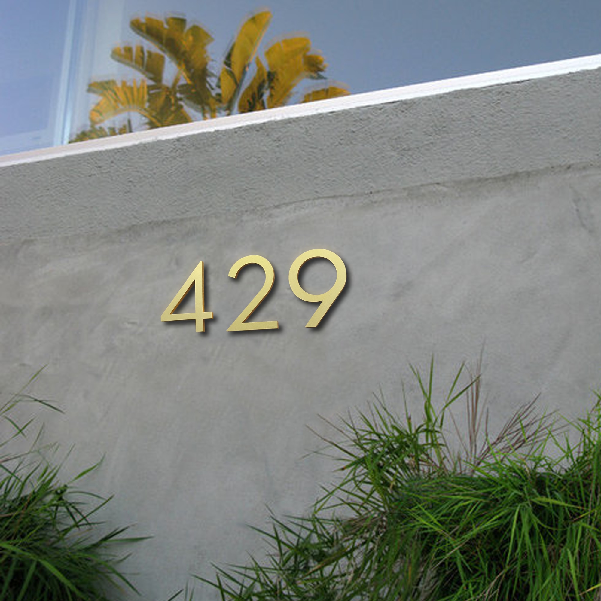 15cmの金色の大きなフローティングハウスドア番号,モダンな建物の看板,アドレスプレート - 36