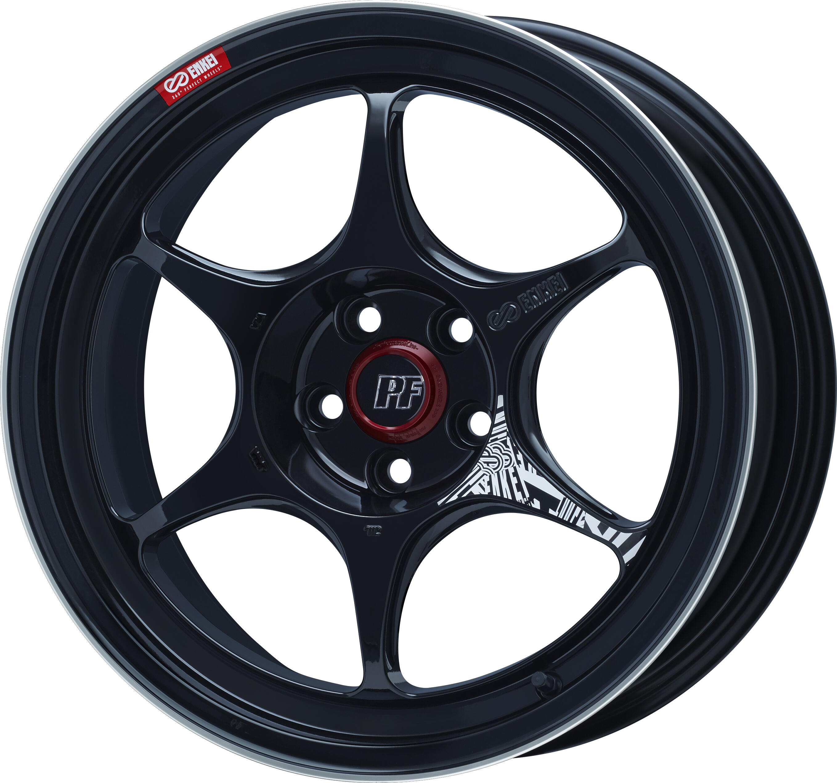 ENKEI PF06 1本 17X7.5J+45 5 100 マシニングブラック :enkei pf06 20:カーピットアイドル2号店