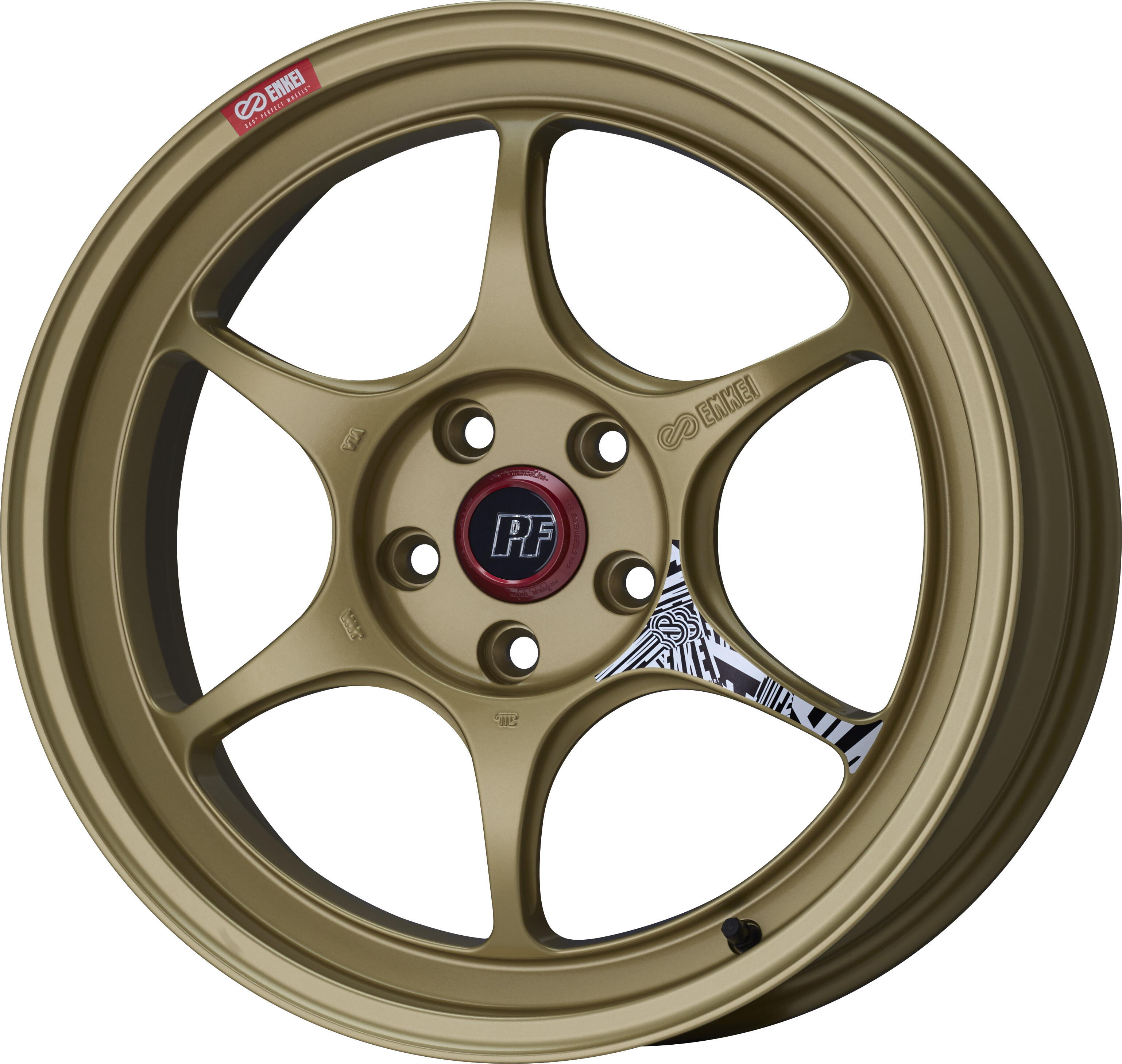 ENKEI PF06 1本 17X7.5J+45 5 100 ゴールド :enkei pf06 117:カーピットアイドル2号店