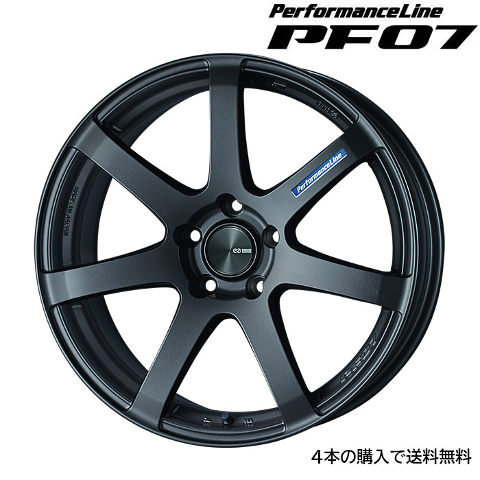 ENKEI PF07 1本 18X9.0J+40 5 100 マットダークガンメタリック :enkei pf07 72:カーピットアイドル2号店