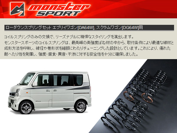 DA64W モンスタースポーツ足廻りセット サスペンションセット エブリイワゴン[DA64W] / スクラムワゴン