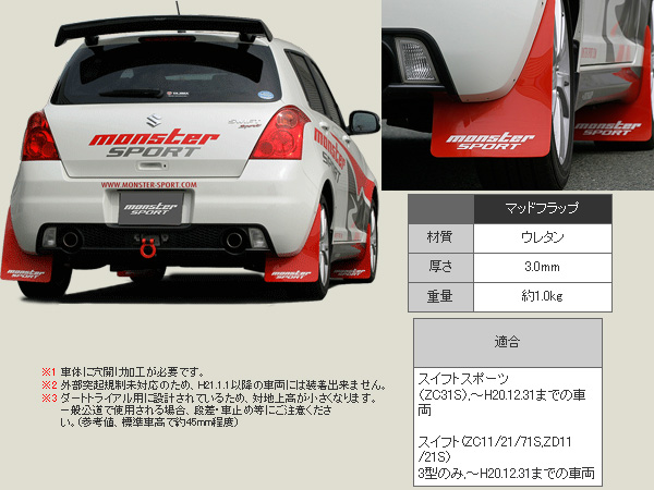 タジマモーターコーポレーション モンスタースポーツ マッドフラップ