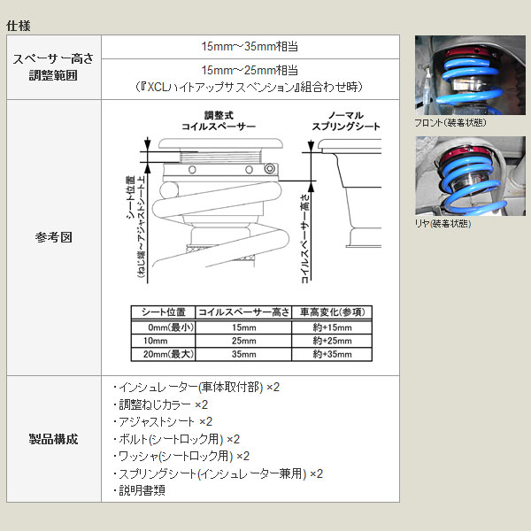 モンスタースポーツ 調整式コイルスペーサーセット 1台分セット ジムニー JB23W 592300-5200M 2セット Monster Sportの画像