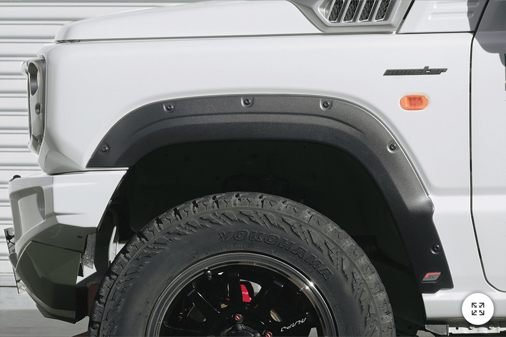 モンスタースポーツ TOUGH フェンダーガーニッシュ ジムニー JB64W 2018/07〜 (1〜4型) R06A ターボ 782500-5500M Monster Sportの画像