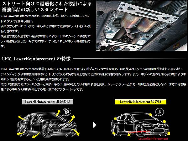 CPM Lower Reinforcement ベンツ Cクラス セダン/ワゴン W205 AMG含む 新品｜web-carshop｜04