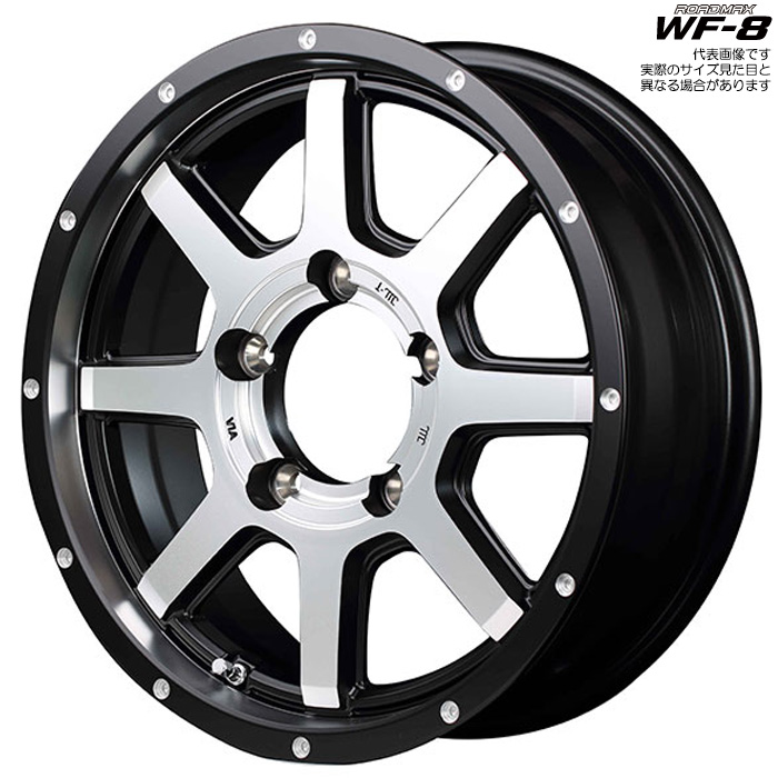 オープンカントリー R/T 185/85R16 105/103N LT ロードマックス WF 8 ブラックリムポリッシュ 16X5.5J+22 5H 139.7 ジムニー JB64W JB23W 用 1本 : jimny tirewheel 3523 : カーピットアイドル