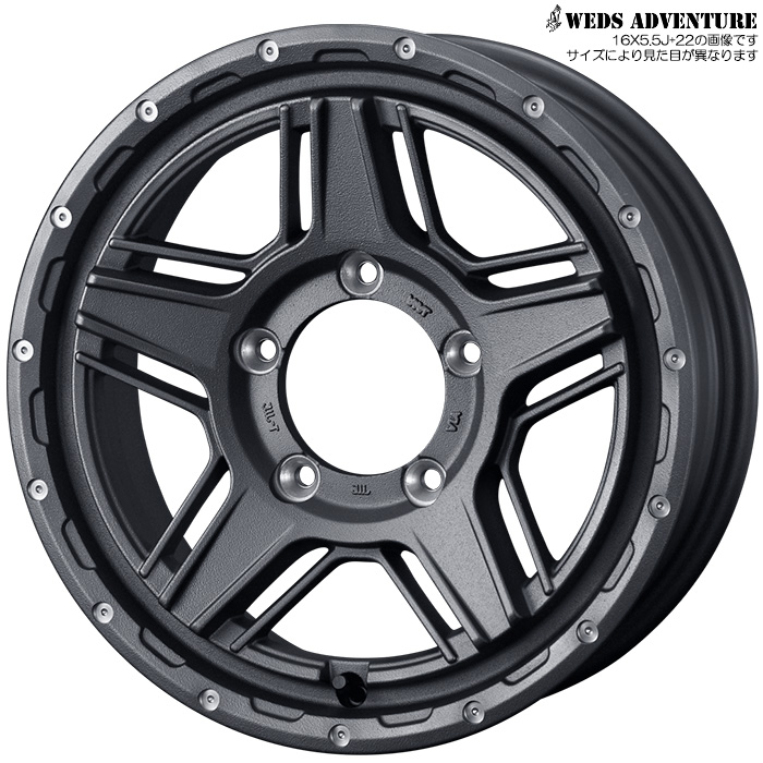 グラントレック PT5 175/80R16 91S マッドヴァンス07 グレイ 16X5.5J+22 5H 139.7 ジムニー JB64W JB23W 用 4本｜web-carshop