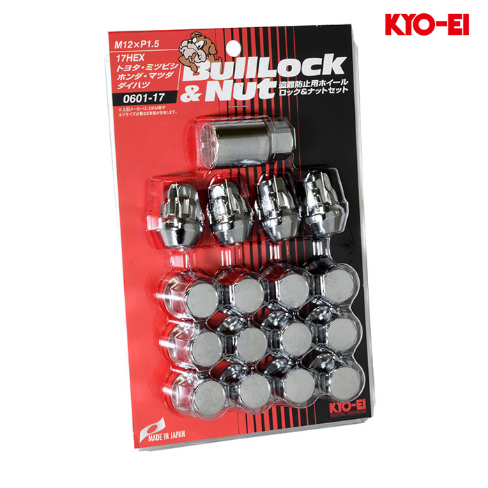 KYO-EI ブルロック袋タイプ M12×P1.5 17HEX クローム ロック&ナット