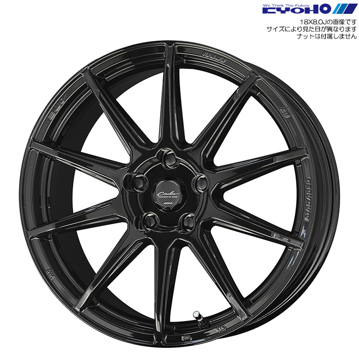 KYOHO サーキュラー C10R 1本 18×7.0J+48 5H 114.3 φ73 CIRCLAR C10R グロスブラック C1R87048RB | 共豊