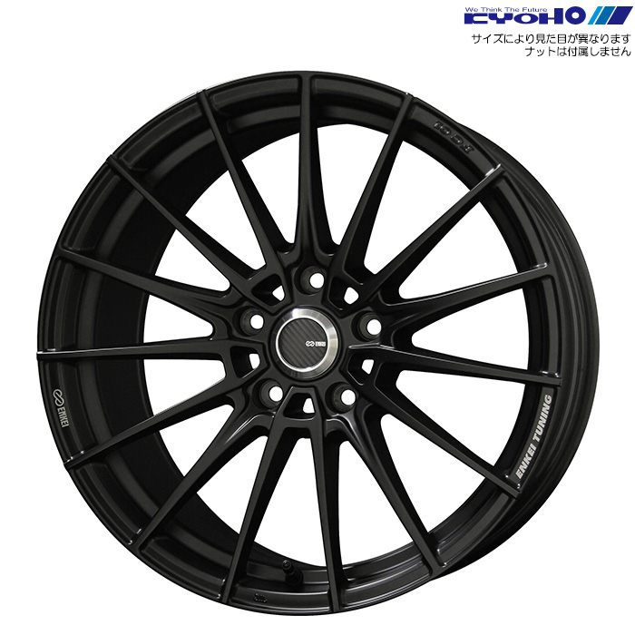 KYOHO エンケイチューニング FC01 1本 18×7.0J+53 5H 114.3 φ73 ENKEI TUNING FC01 セミグロスブラック/ロゴレーザーエッジング FC187053RB | 共豊
