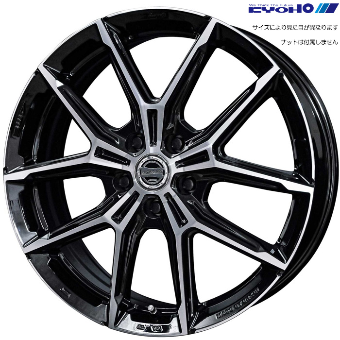 KYOHO スマック+EK M1 1本 19×7.0J+45 5H 114.3 φ73 SMACK+EK M1 グロスブラック×ポリッシュ SMM97045RP | 共豊