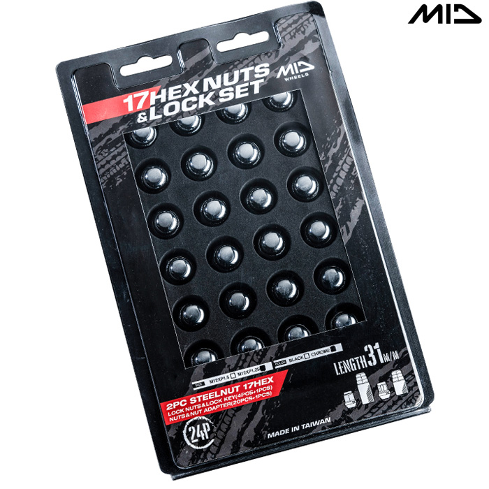 MID �i�b�g M12×P1.25 �V���[�g���b�N�i�b�g�Z�b�g L31 �N���[�����b�L 6H�p 17HEX M12XP1.25