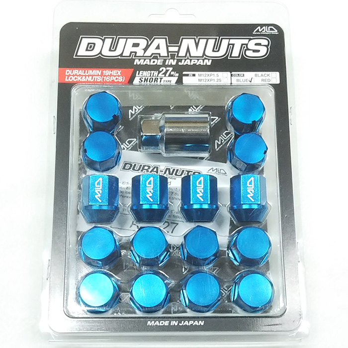 マルカサービス MID ナット M12×P1.5 DURA-NUTS L27 ブルー 19HEX 