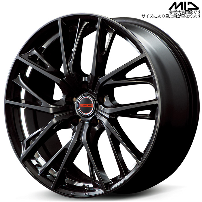 MID GLAIVE 4本 18×7.0J+48 5H 114.3 φ73.1 ダイヤモンドブラック/リムエッジ\u0026アンダーカットDC