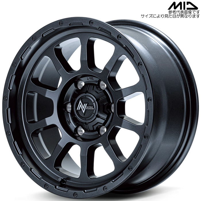 MID NITRO POWER M10 PERSHING BARREL BLACK EDITION 1{ 17×6.5J+38 6H 139.7 106.1 nCG[X 200n  oubN