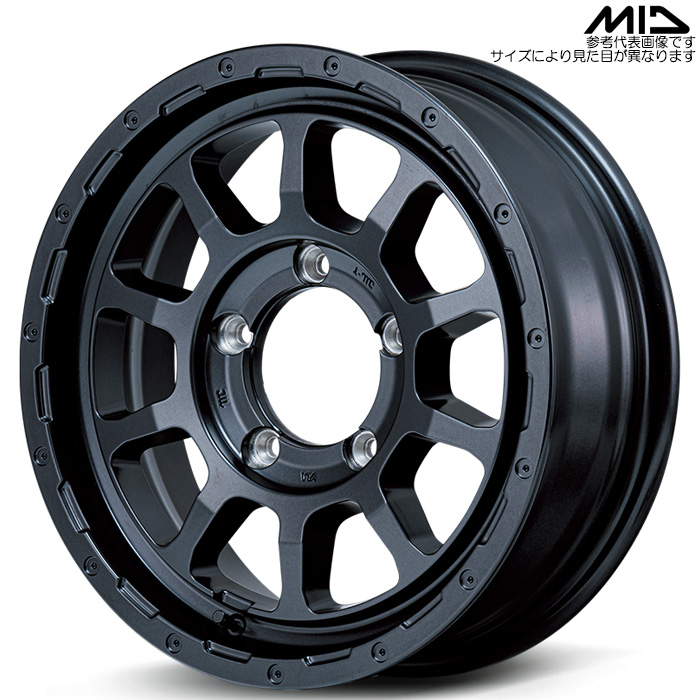 MID NITRO POWER M10 PERSHING BARREL BLACK EDITION 4{ 16×5.5J+20 5H 139.7 108.8 Wj[ JB23W JB64W oubN