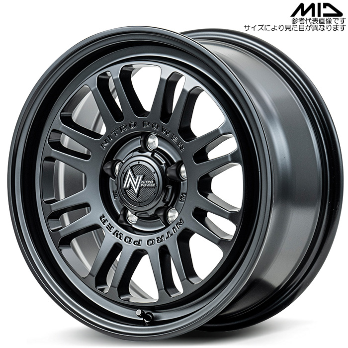 MID NITRO POWER M16 ASSAULT 4�{ 17×7.0J+42 5H 114.3 ��73.1 �Z�~�O���X�u���b�N