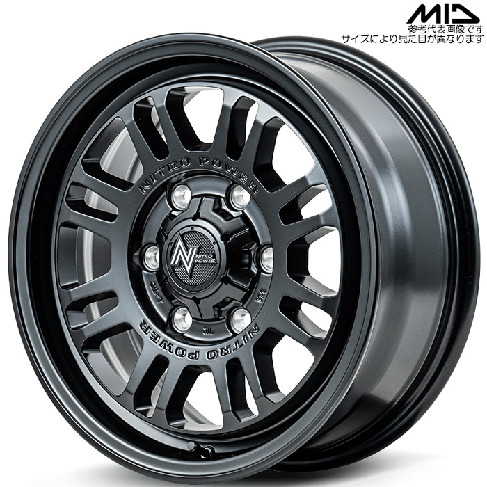 MID NITRO POWER M16 ASSAULT 4{ 17×6.5J+38 6H 139.7 106.1 nCG[X 200n  Z~OXubN