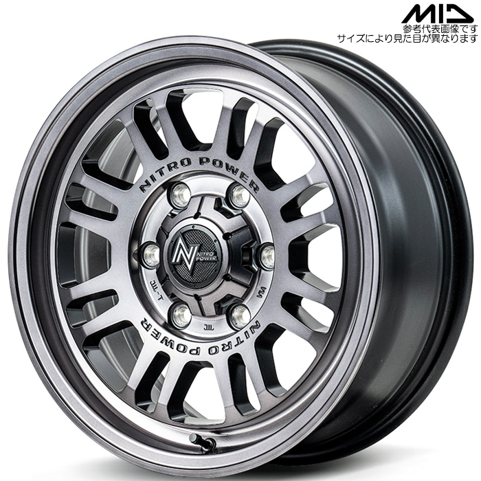 MID NITRO POWER M16 ASSAULT 1{ 16×6.5J+38 6H 139.7 106.1 nCG[X 200n  XeB[NA