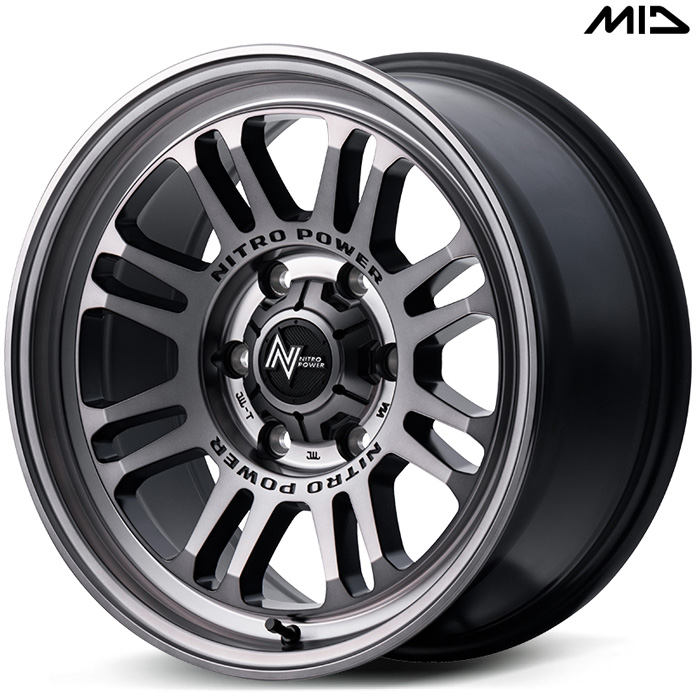 MID NITRO POWER M16 ASSAULT 4�{ 17×8.0J+20 6H 139.7 ��106.1 �X�e�B�[���N���A