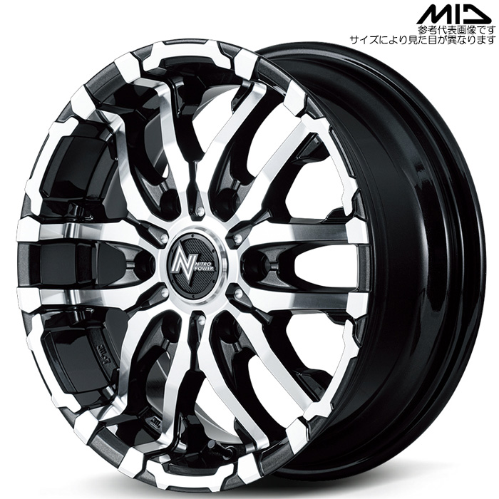 MID NITRO POWER M26 CROSSFANG 1{ 17×6.5J+38 6H 139.7 106.1 nCG[X 200n  ubN^bN/~[Jbg